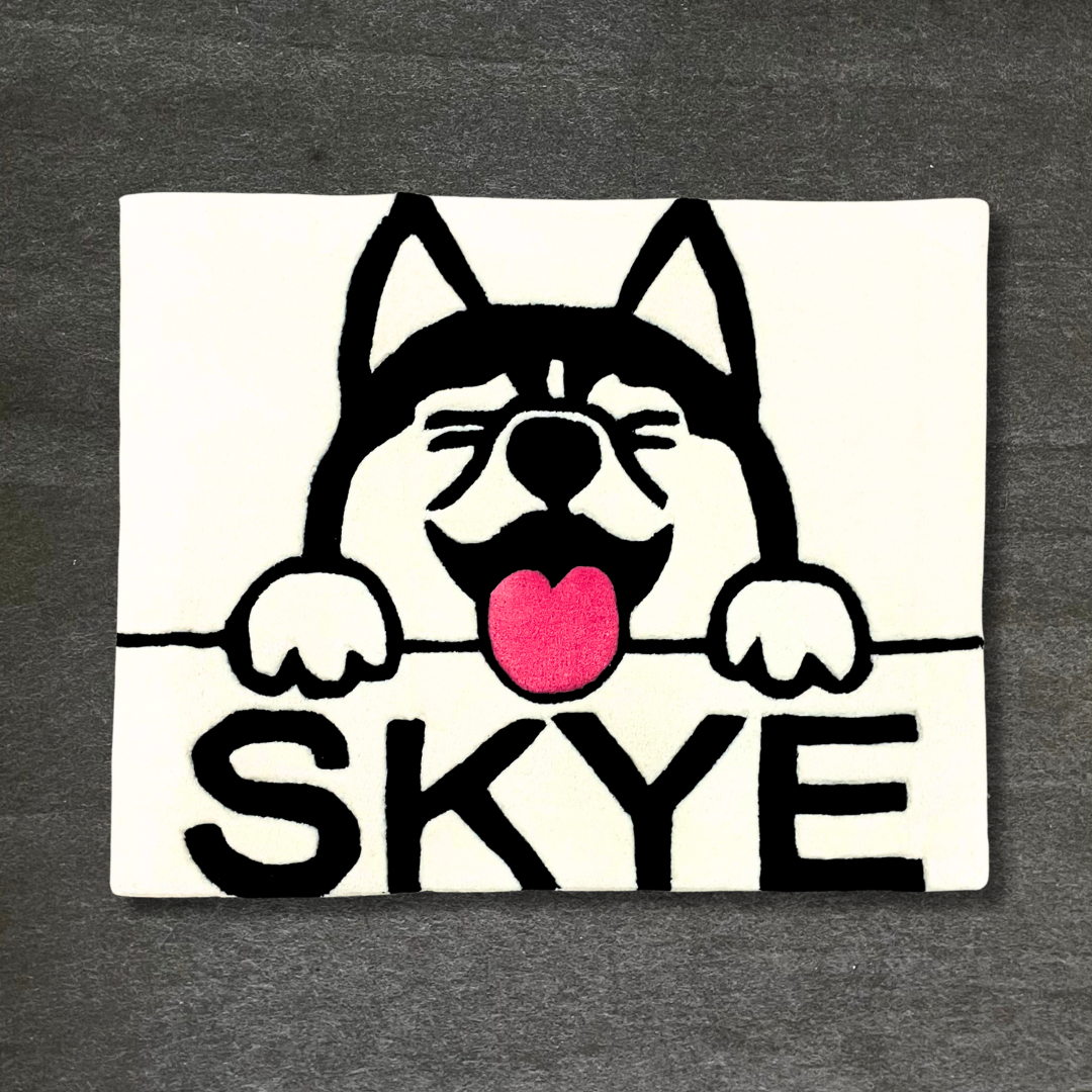 Skye - The Siberian Husky Dog Hand-Tufted Rug (Customisable)