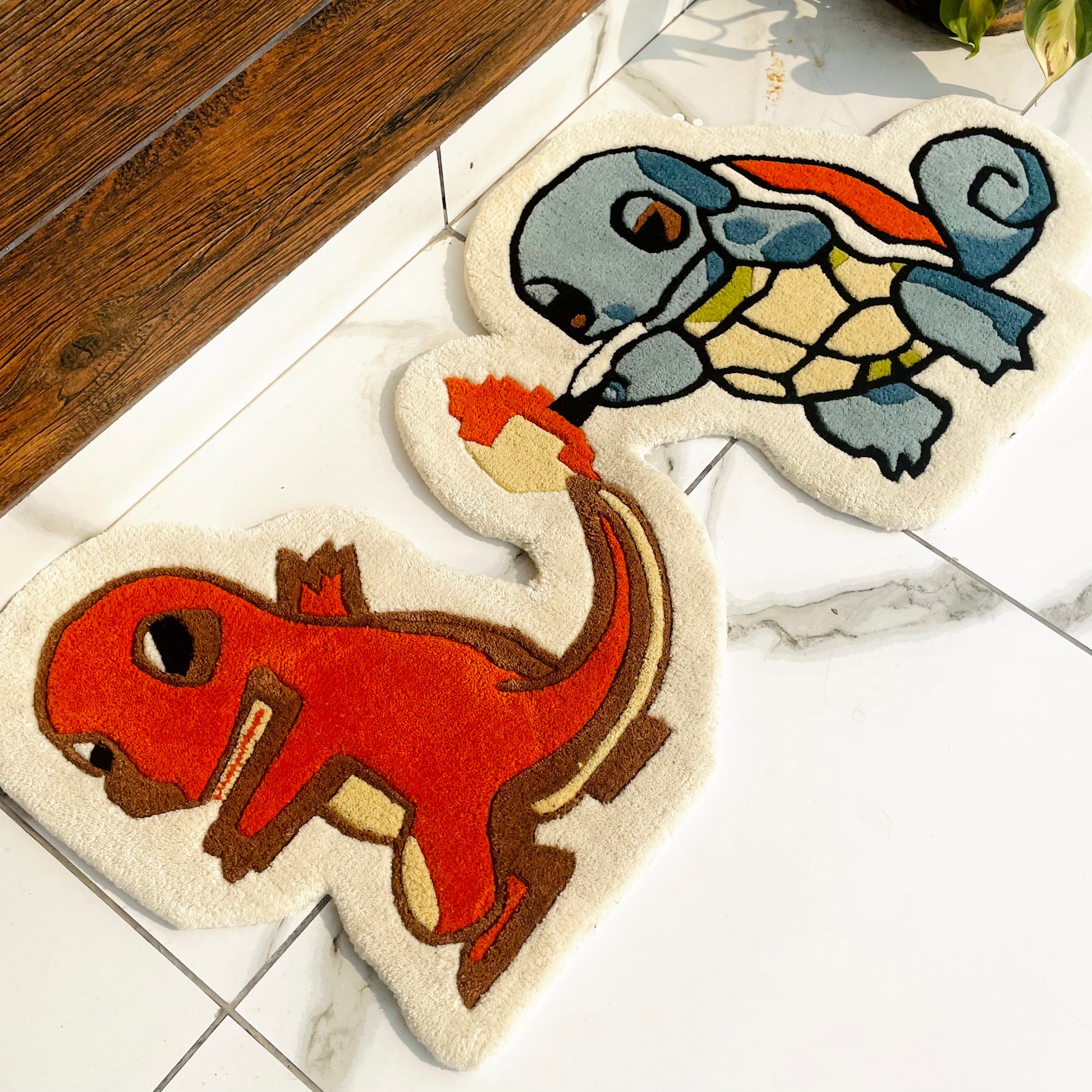 Squirtle Lighting J from Charizard's Flaming Tail Hand-Tufted Rug