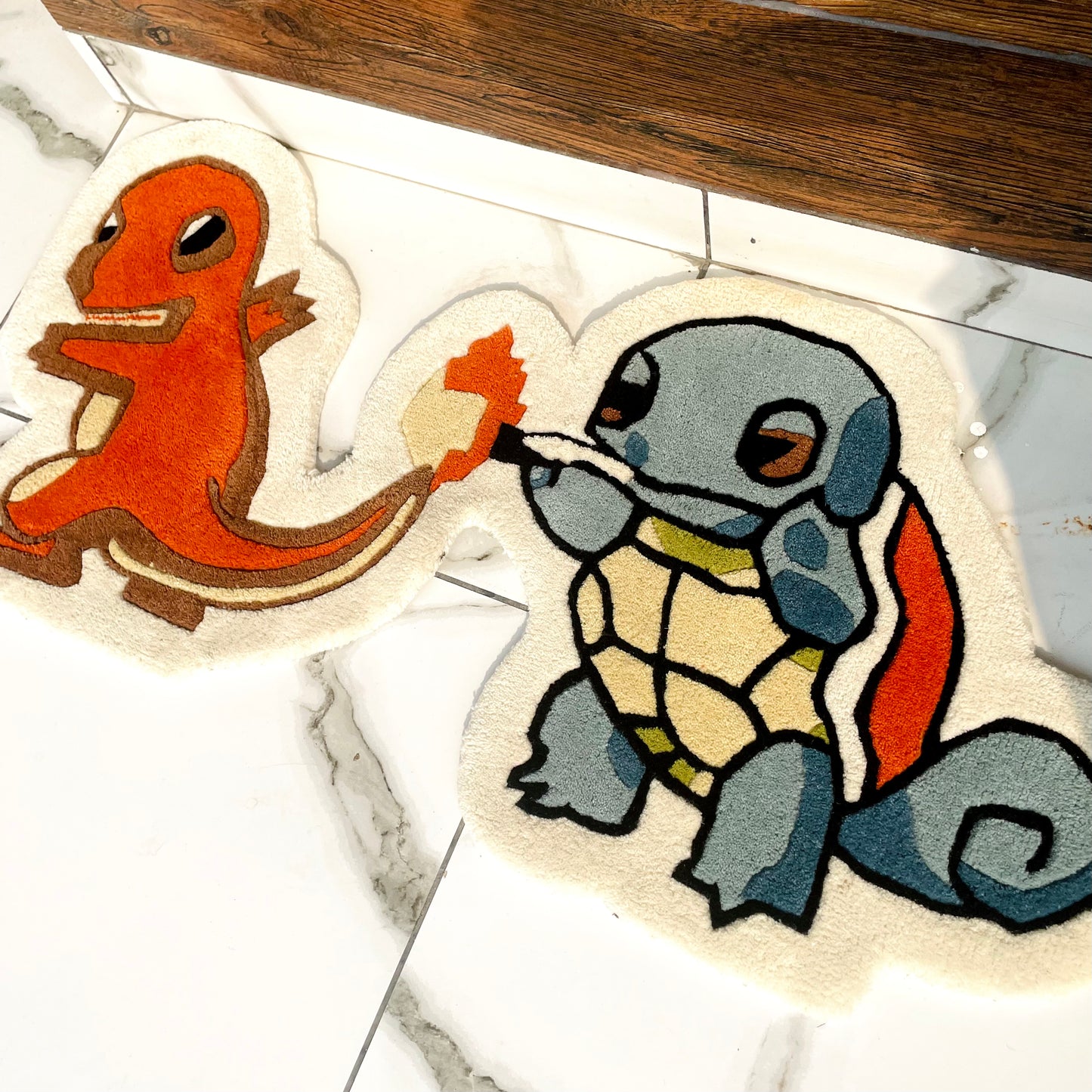 Squirtle Lighting J from Charizard's Flaming Tail Hand-Tufted Rug