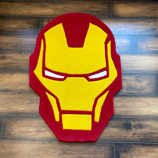 Iron Man Face Hand-Tufted Rug
