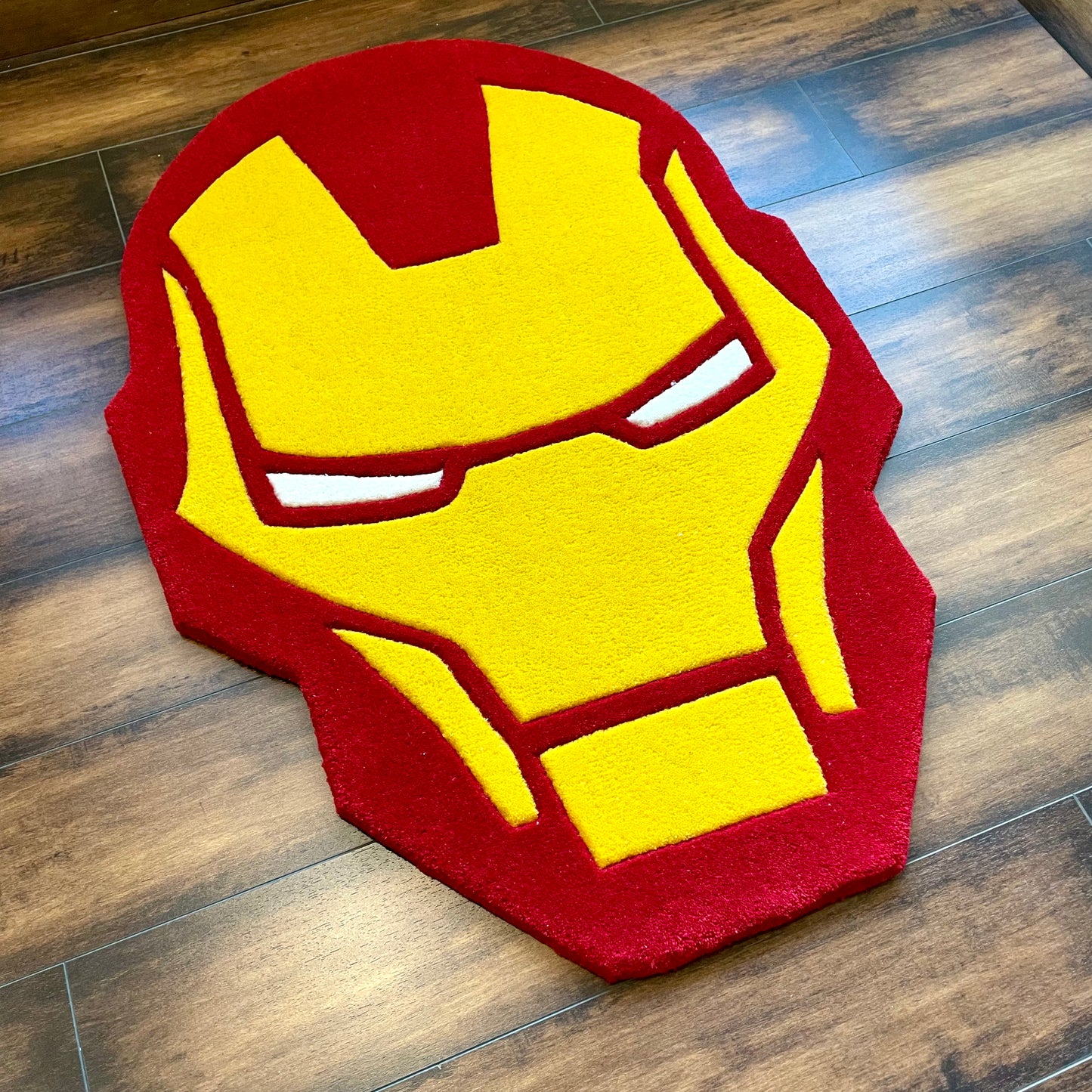 Iron Man Face Hand-Tufted Rug side view