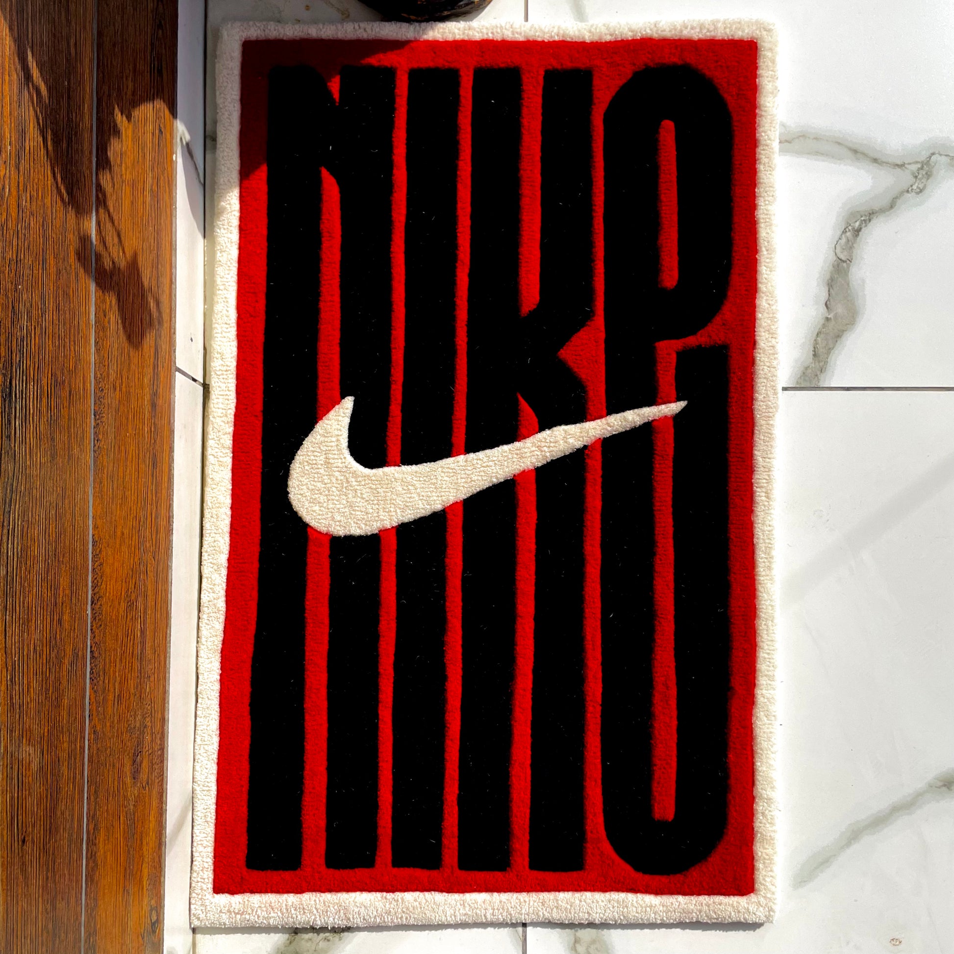 Nike Linear Typography Hand-Tufted Rug