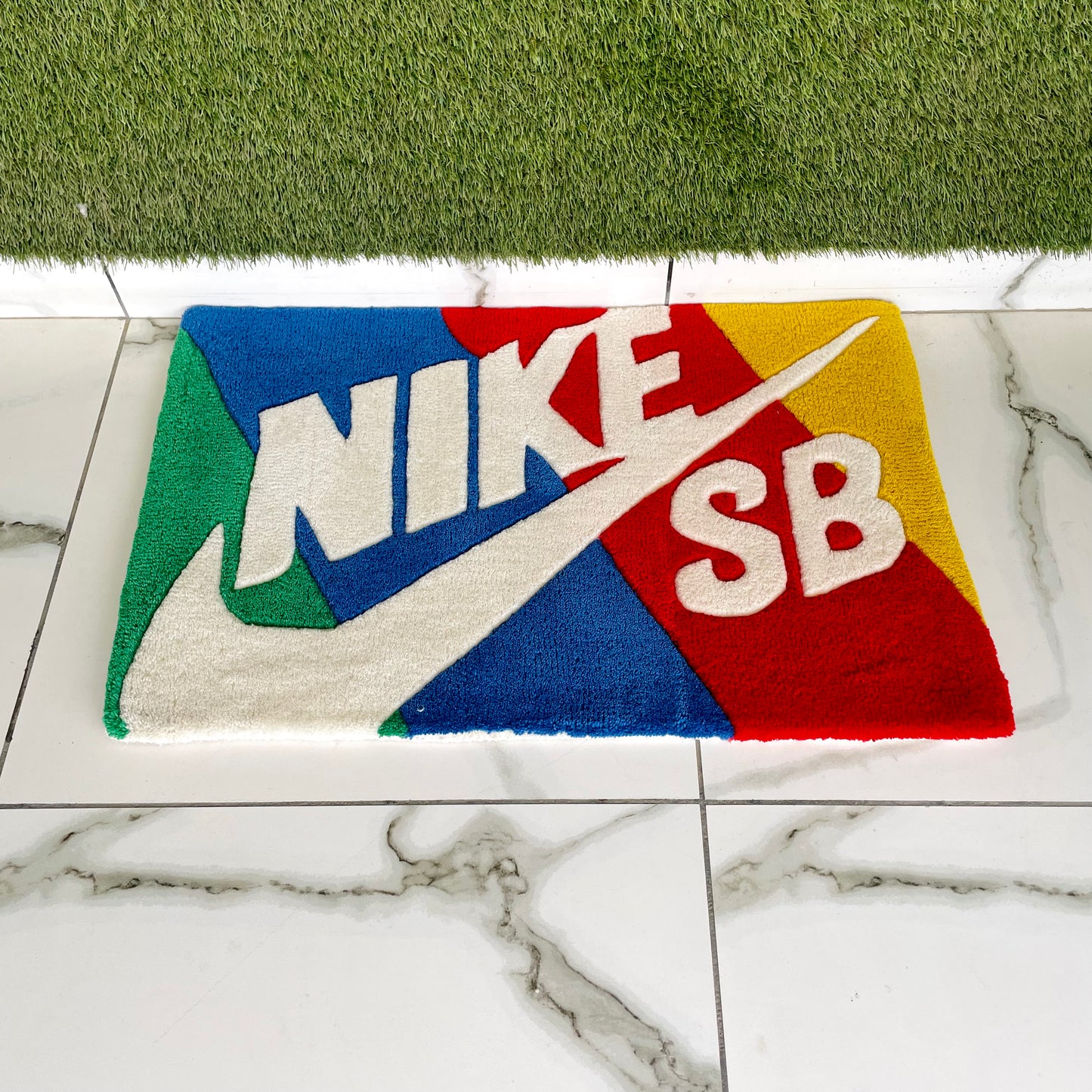 Nike SB Box Top Hand-Tufted Rug low angle view