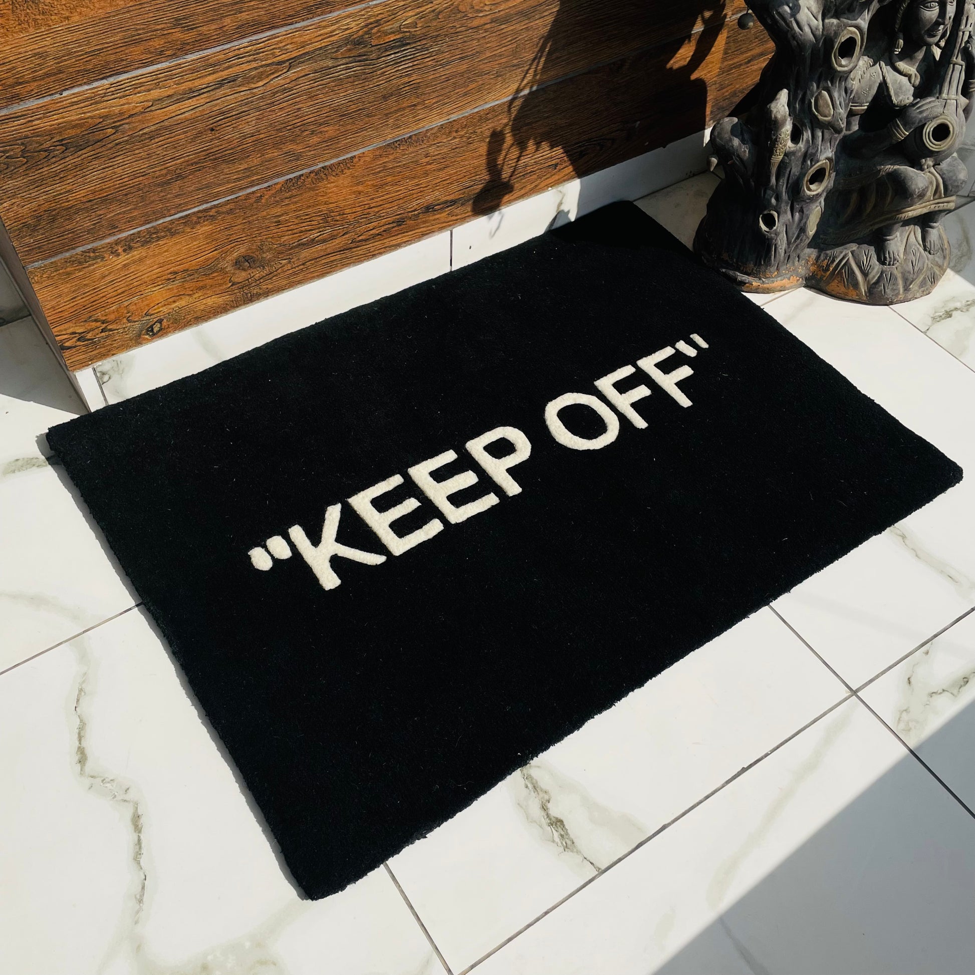 Keep Off x Virgil Abloh Hand-Tufted Rug side view