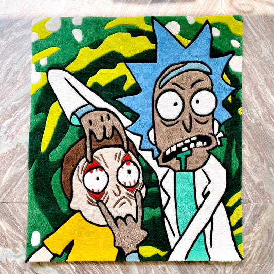 Rick and Morty Portal Hand-Tufted Rug