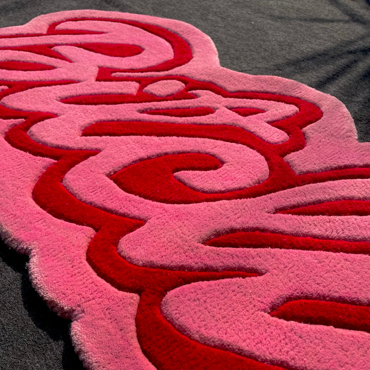 Bitch Typography Hand-Tufted Rug closeup