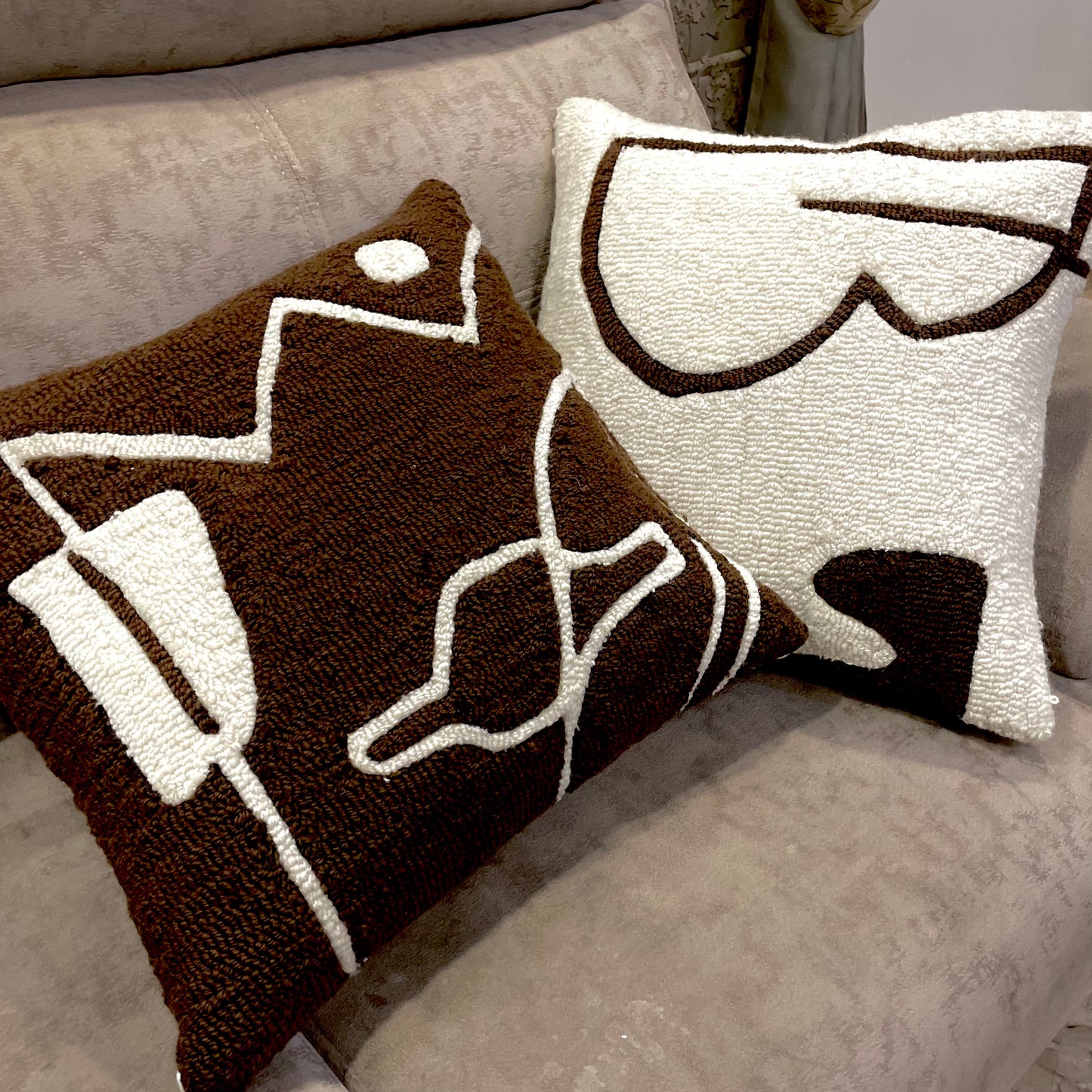 Abstract Tufted Cushion Cover (Set of 2)