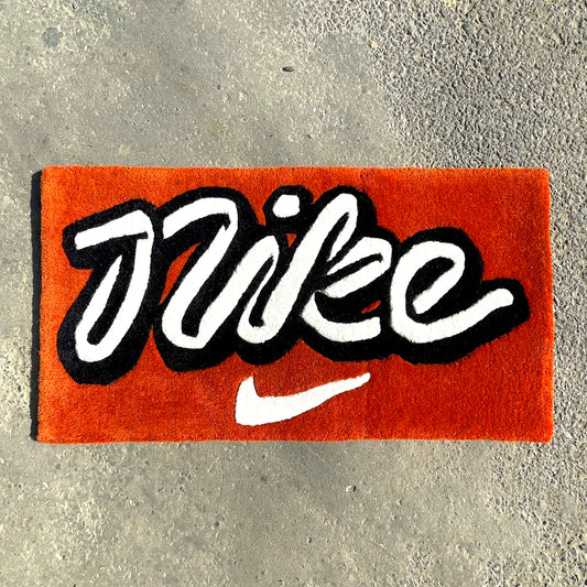 Nike Orange Hand-Tufted Rug