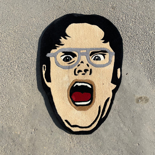 Dwight Schrute Screaming Hand-Tufted Rug