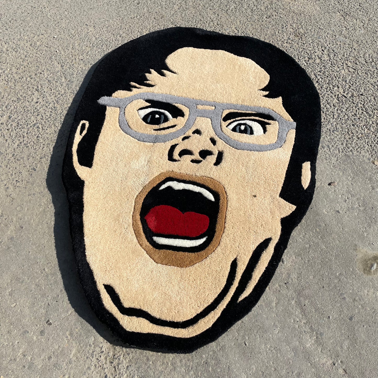 Dwight Schrute Screaming Hand-Tufted Rug