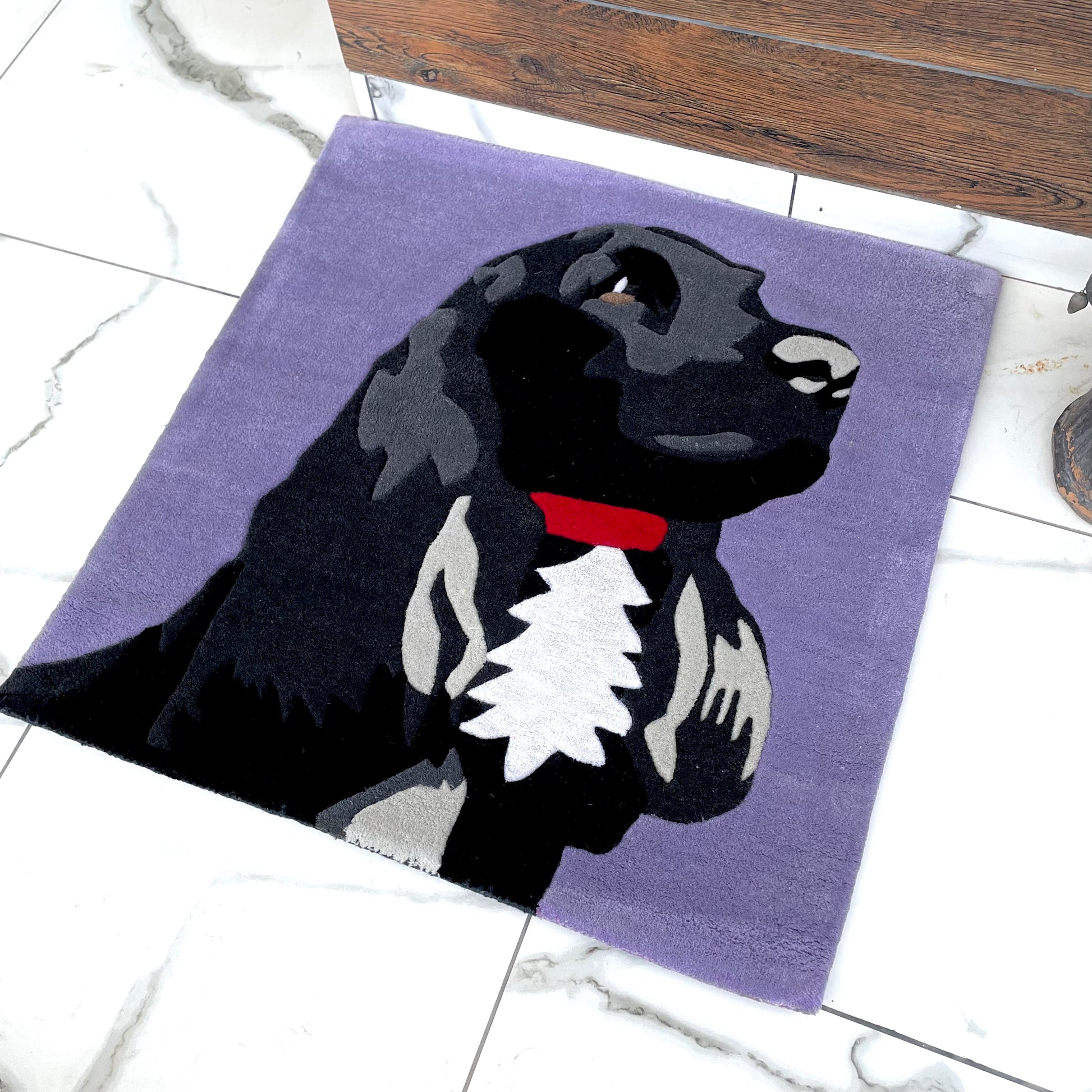 Cocker Spaniel Hand-Tufted Rug top view