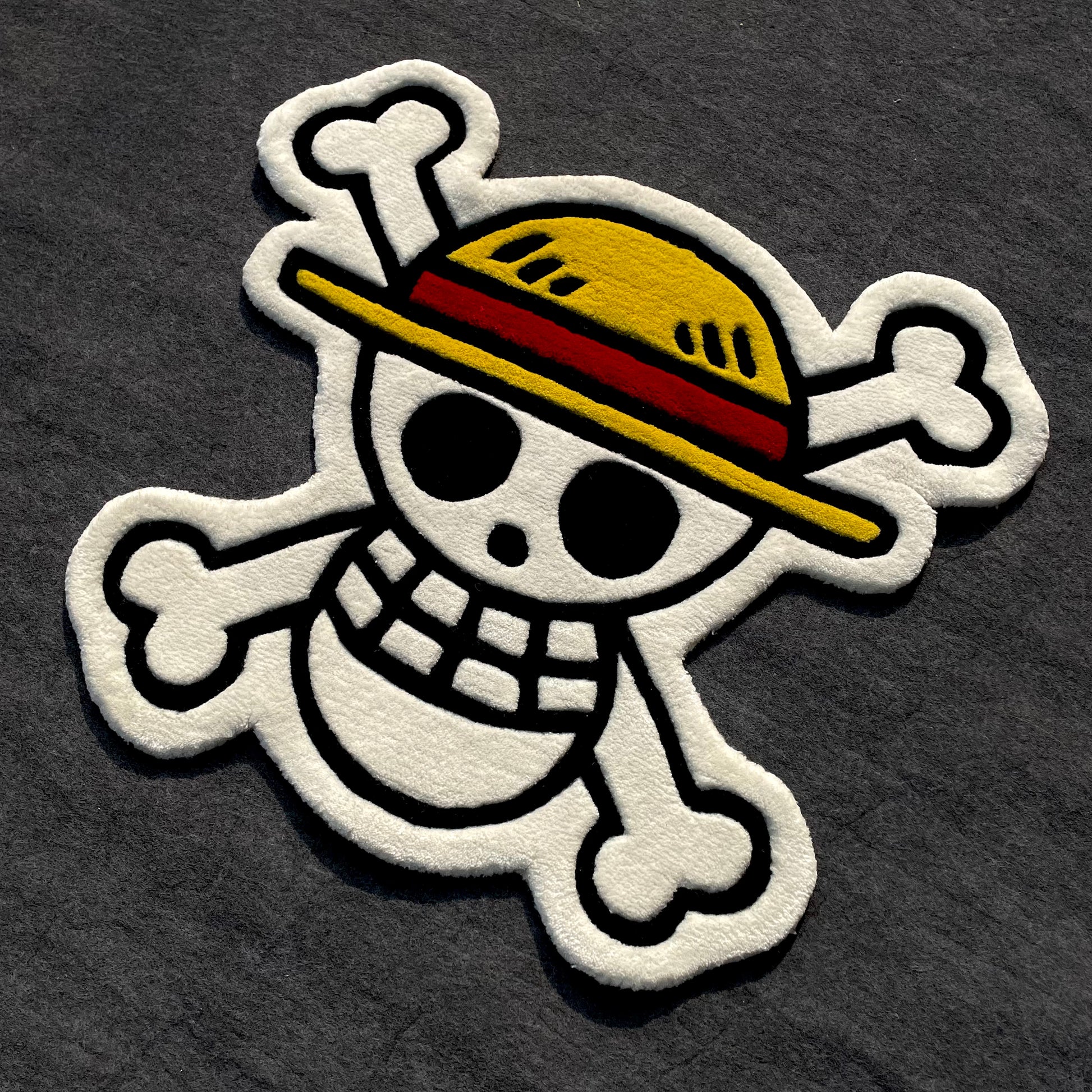 One Piece Luffy Skull Hand-Tufted Rug side view