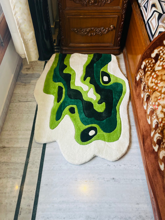 Emerald Terrain Hand Tufted Rug