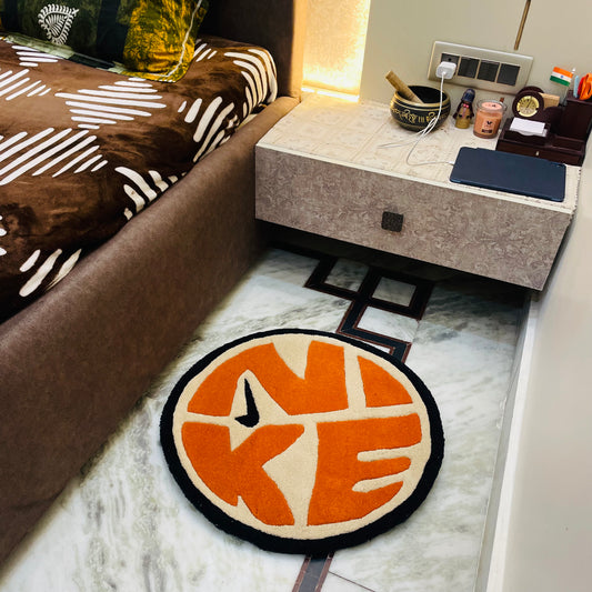 Nike Round Hand Tufted Rug | Ready To Ship