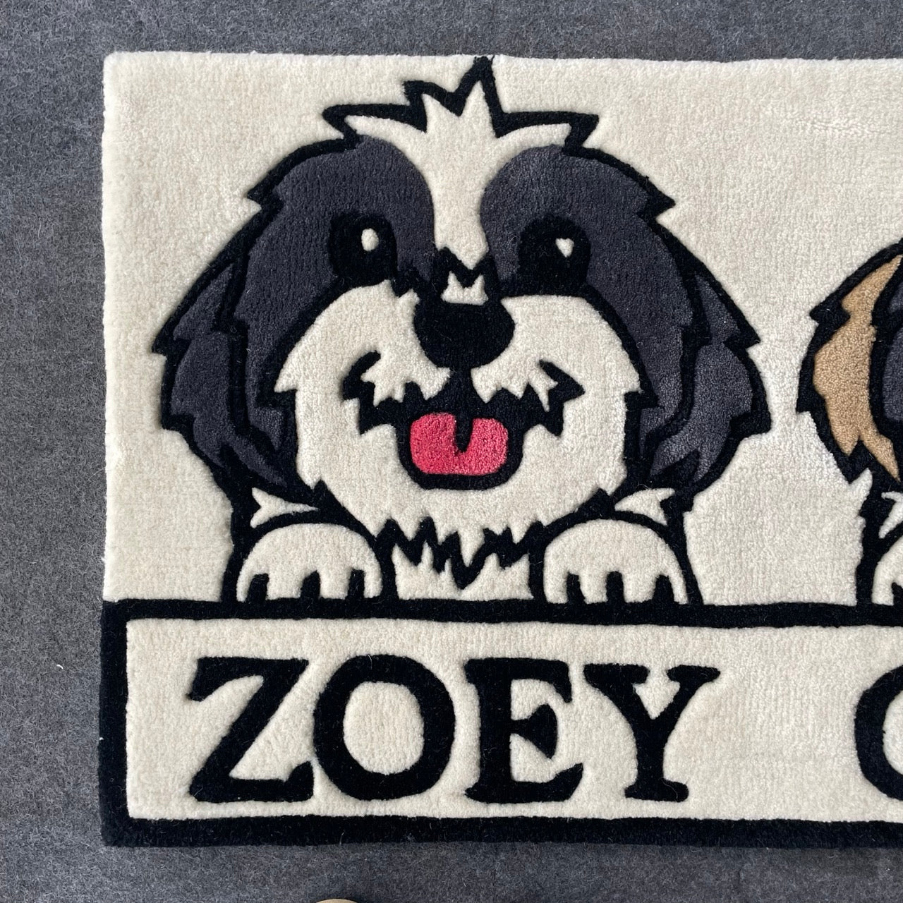 Zoey & Oreo Shih Tzu Hand-Tufted Rug