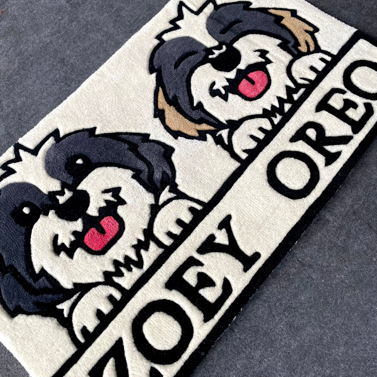 Zoey & Oreo Shih Tzu Hand-Tufted Rug