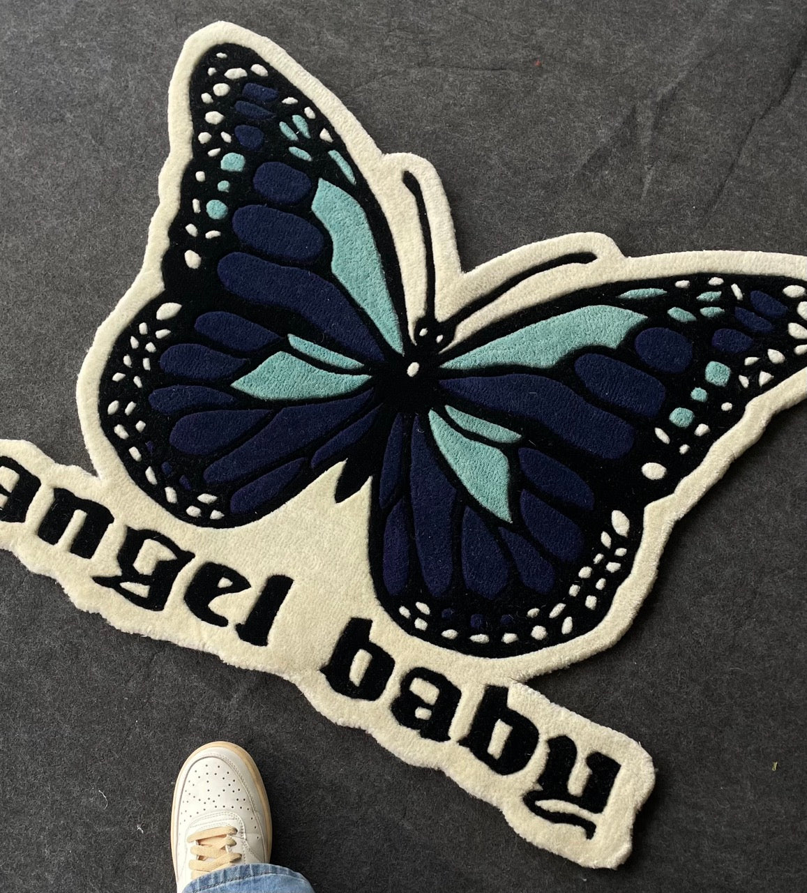 Angel Baby Butterfly Hand-Tufted Rug