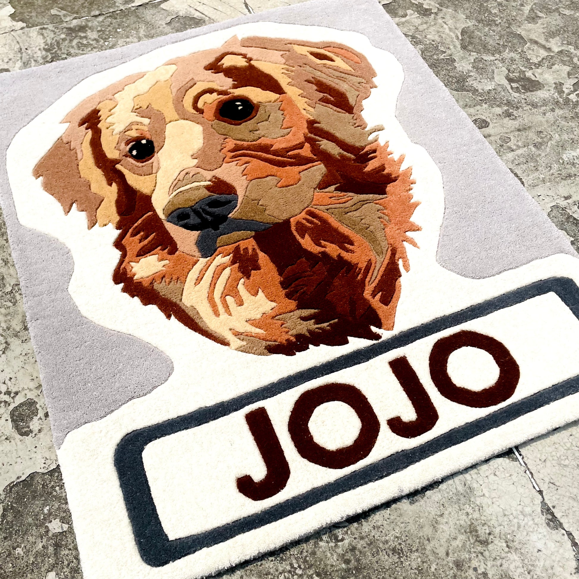 JOJO - The Labrador Retriever Hand-Tufted Rug side view