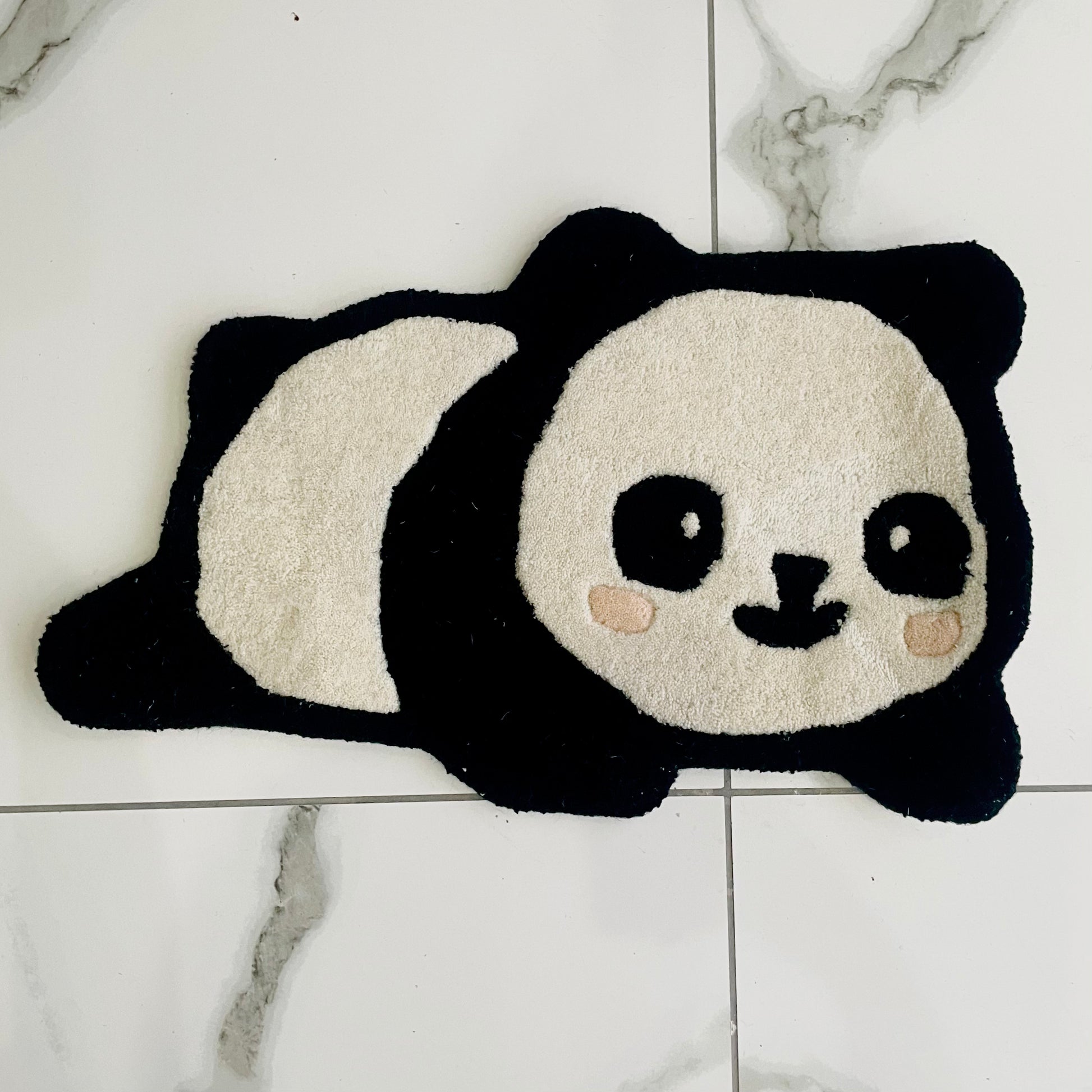 Cute Panda Chilling Hand-Tufted Rug