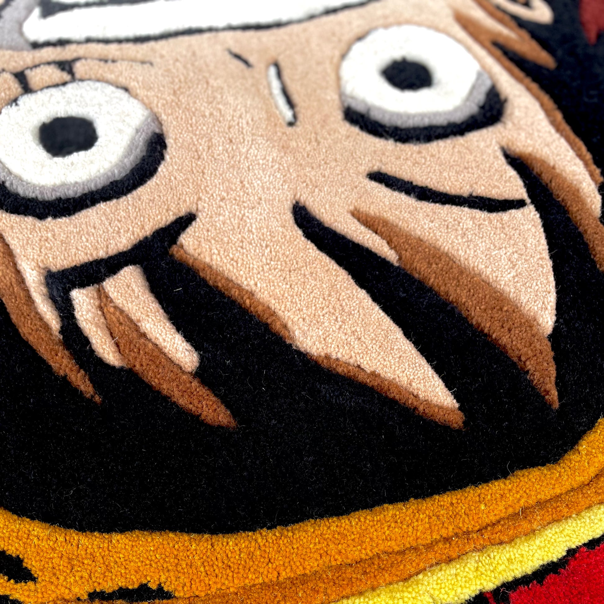 Luffy Peeking Hand-Tufted Rug closeup