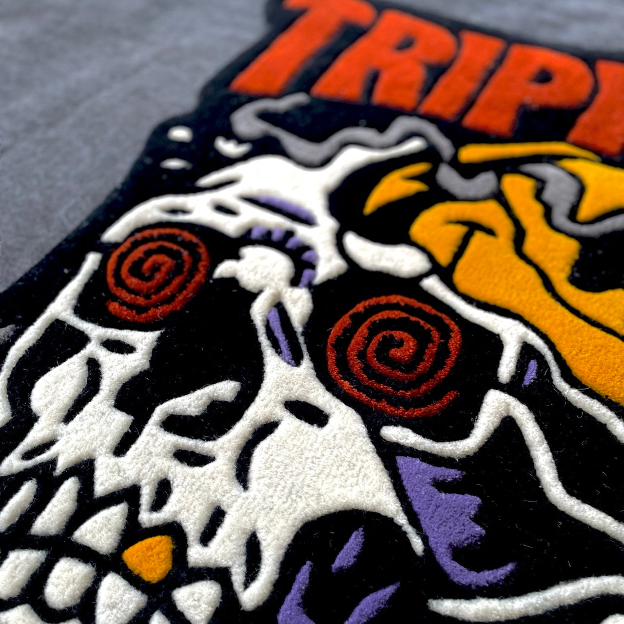 Trippin Skull Hand-Tufted Rug