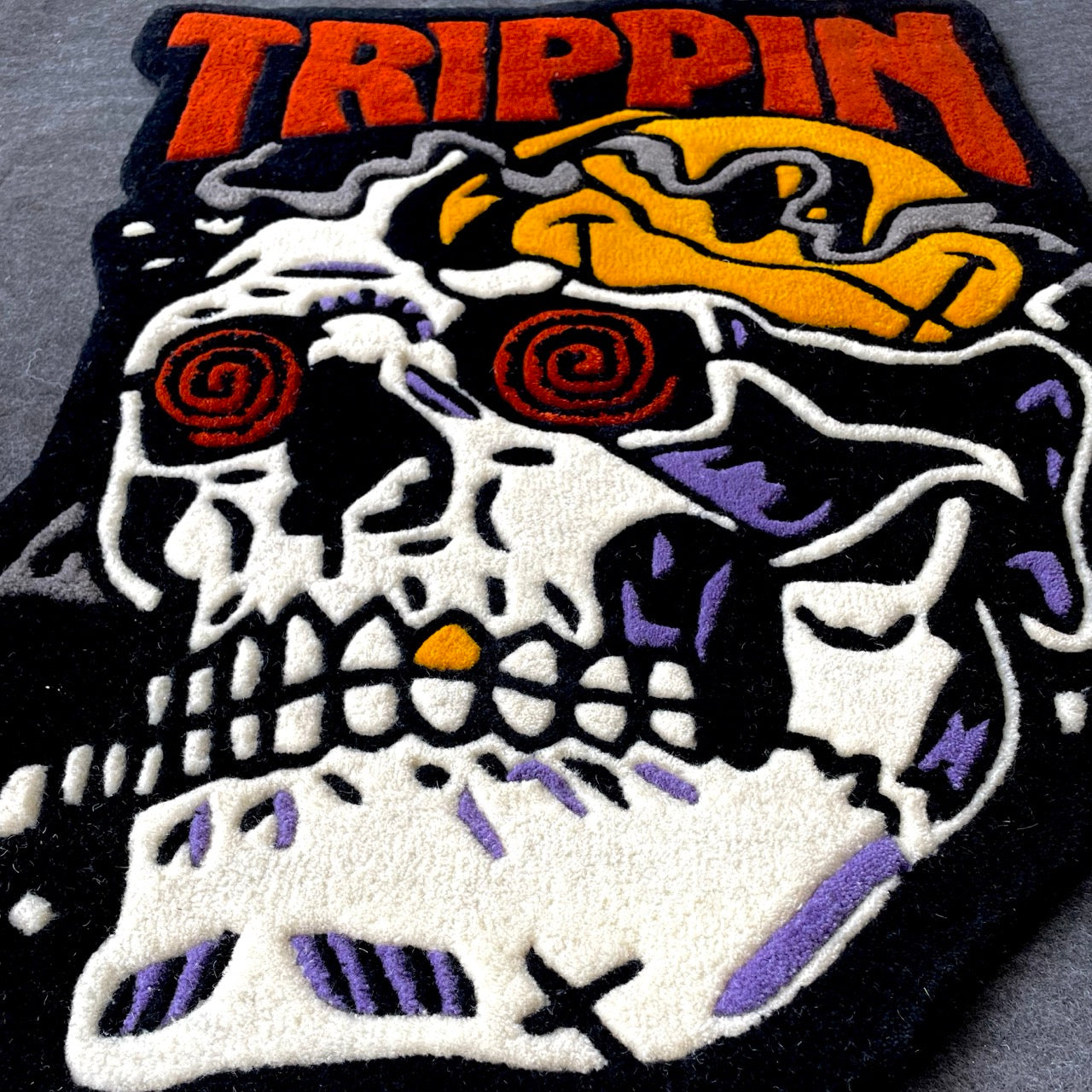 Trippin Skull Hand-Tufted Rug