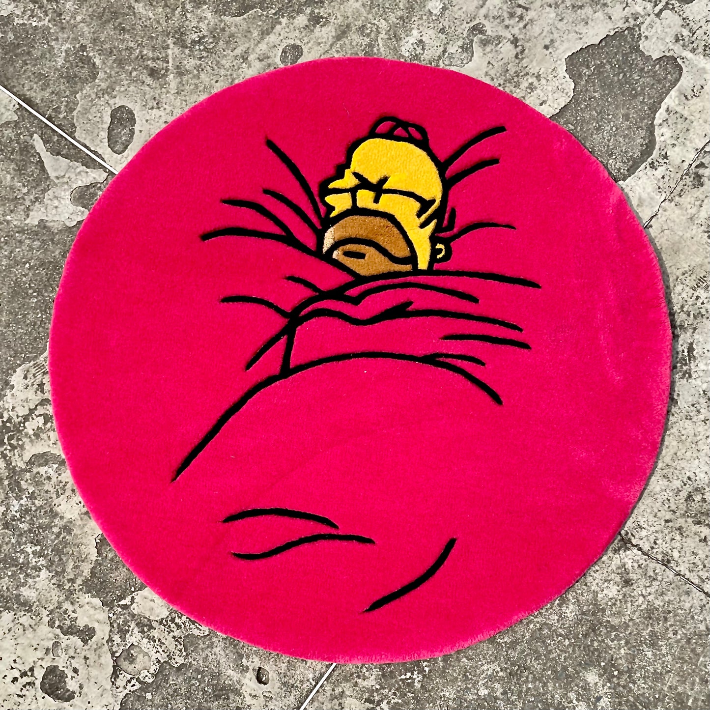 Simpson in a Blanket Hand-Tufted Rug