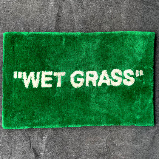 wet grass rug