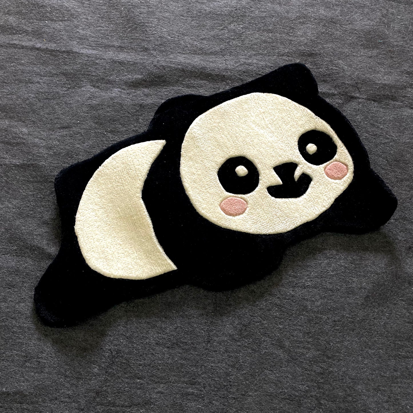 Cute Panda Chilling Hand-Tufted Rug