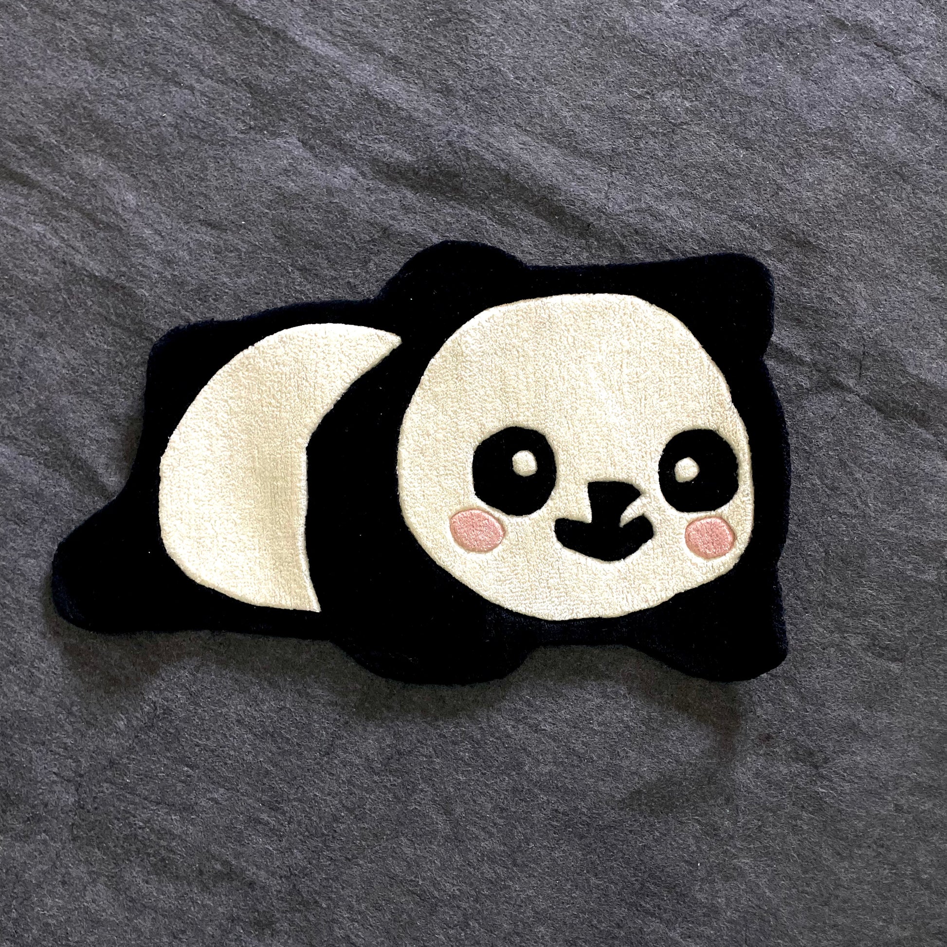 Cute Panda Chilling Hand-Tufted Rug