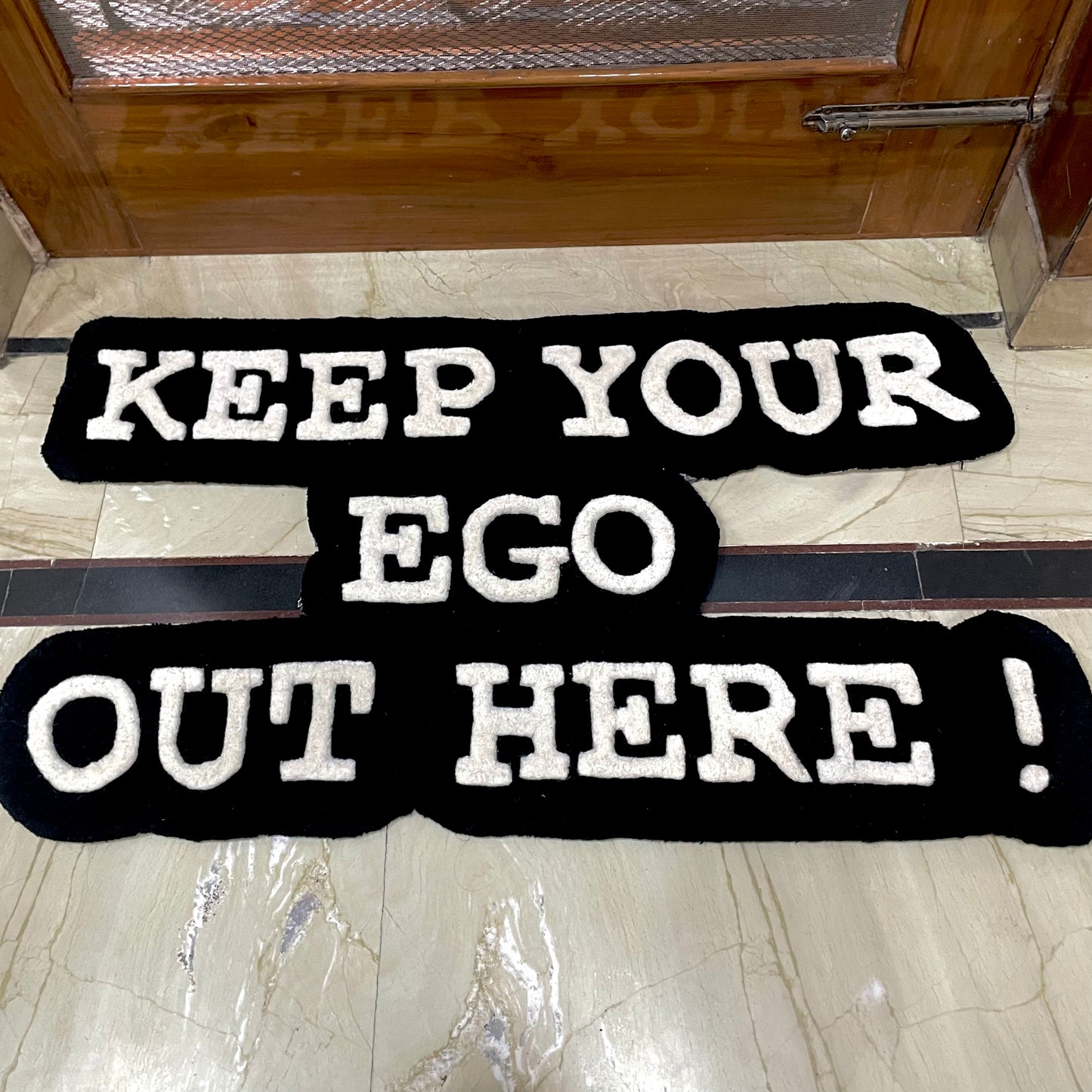 Keep Your Ego Out Here Hand-Tufted Rug