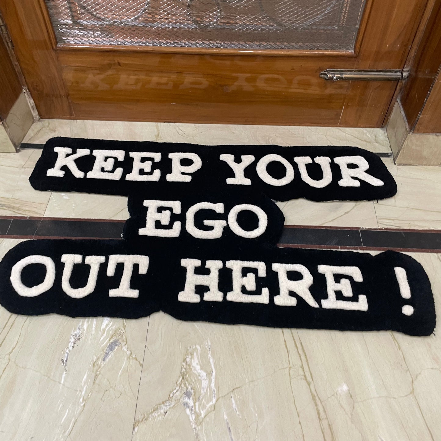 Keep Your Ego Out Here Hand-Tufted Rug