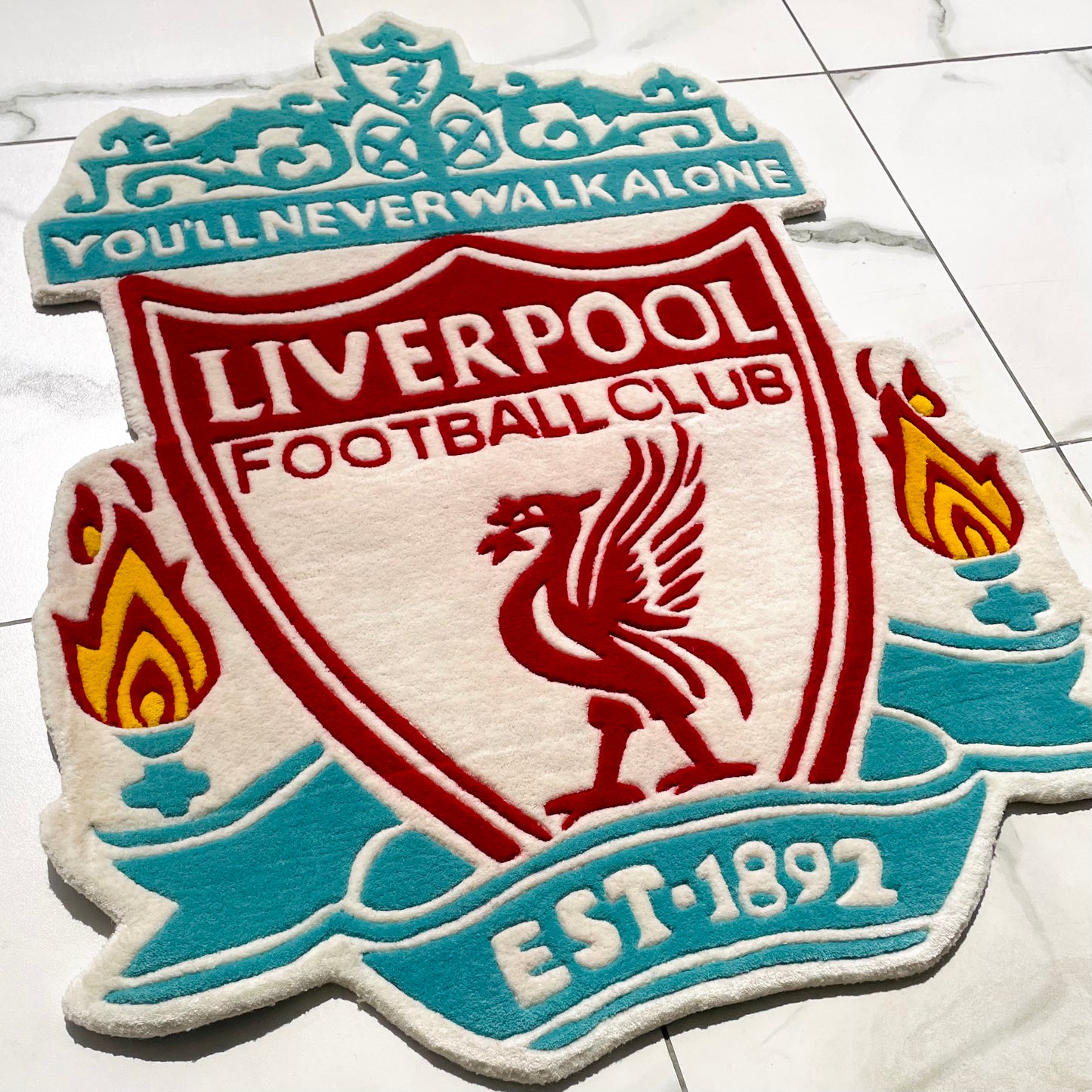 Liverpool FC Logo Hand-Tufted Rug