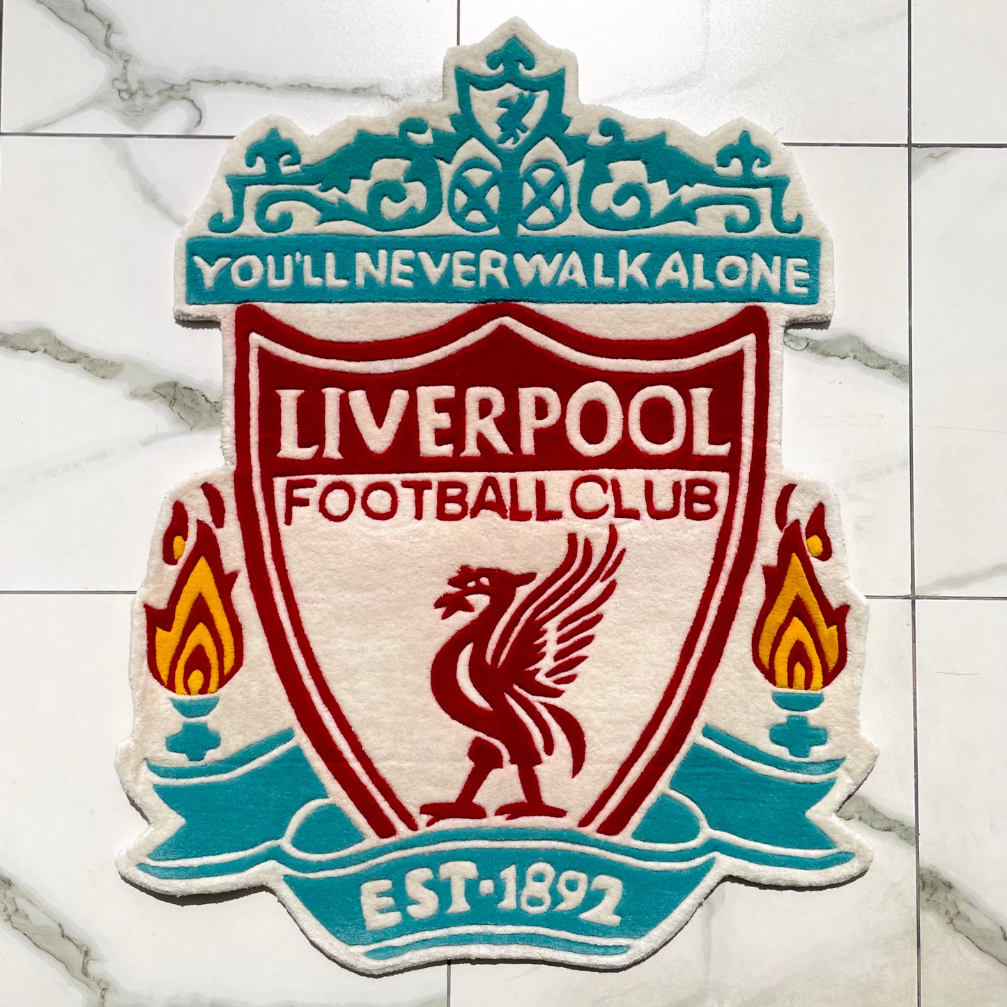 Liverpool FC Logo Hand-Tufted Rug