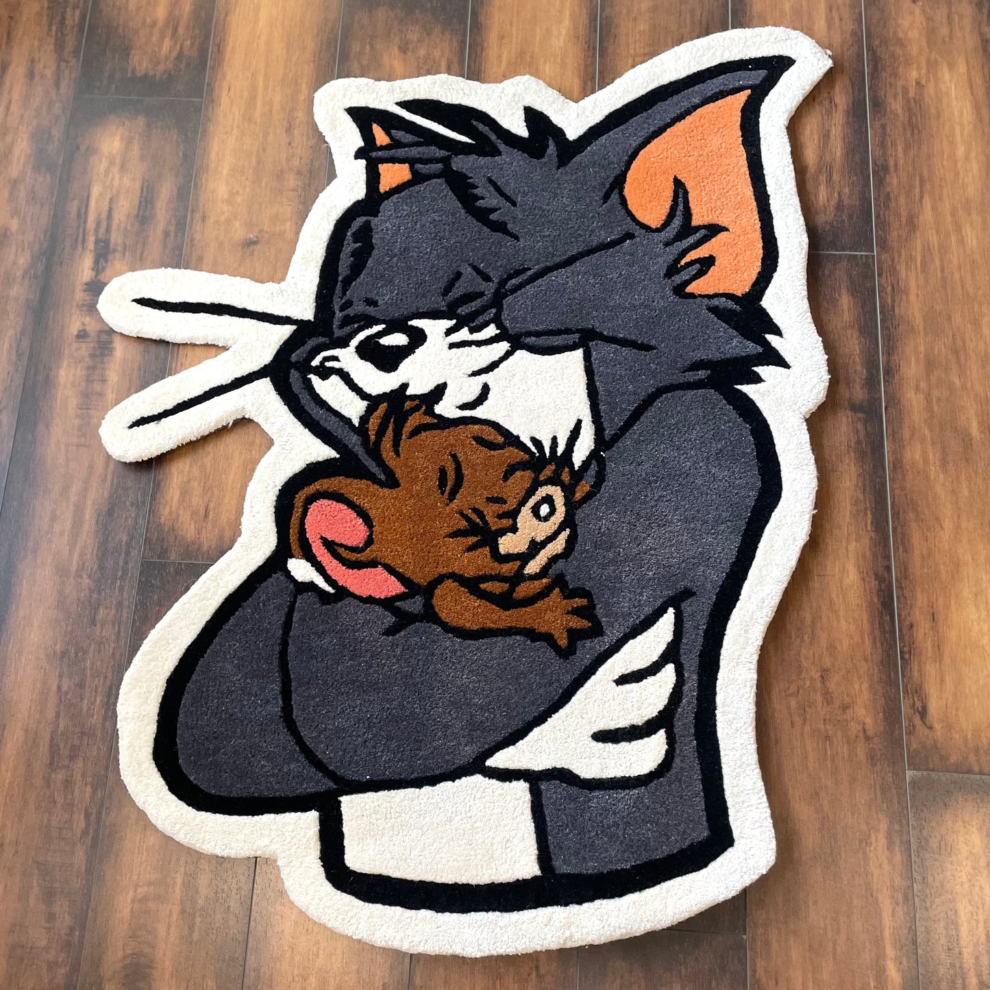 Tom Hugging Jerry Hand-Tufted Rug