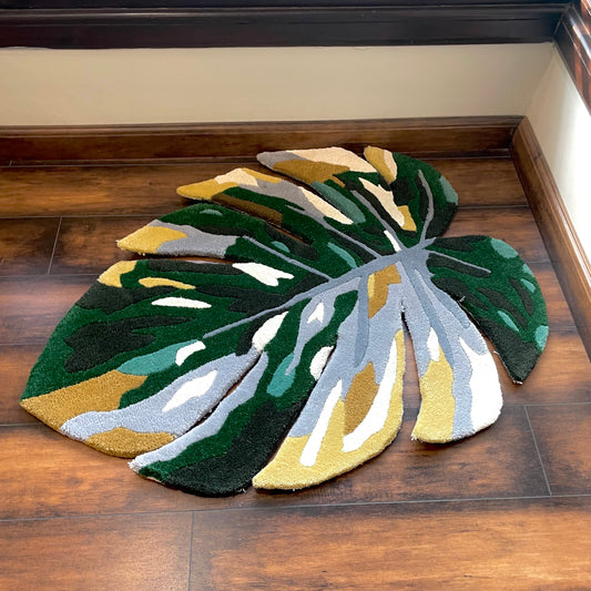 Monstera Leaf Hand-Tufted Rug