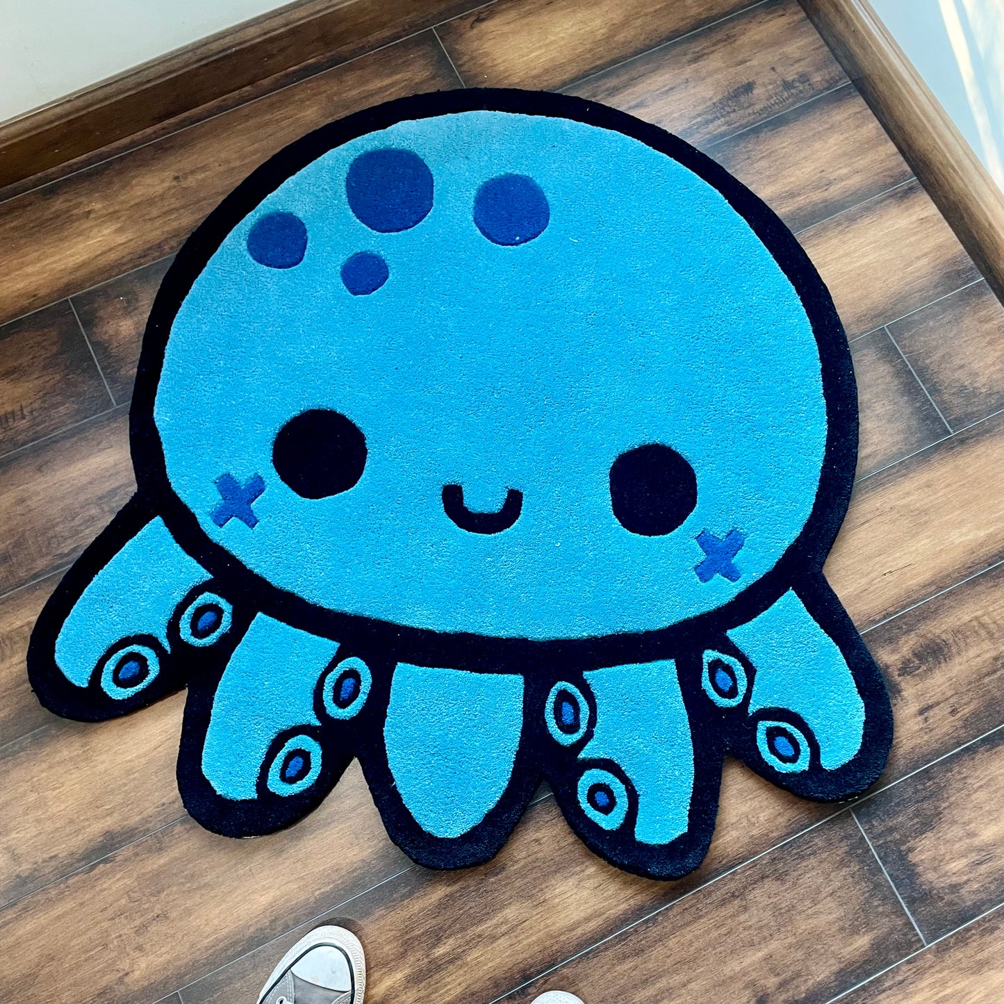 Cute Octopus Hand-Tufted Rug