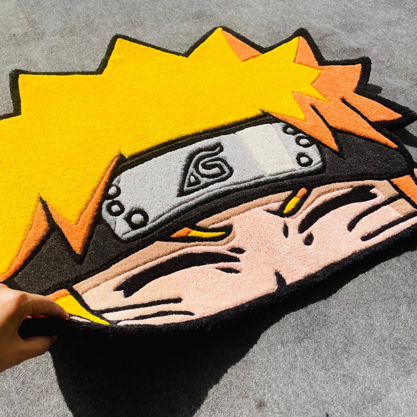 Naruto Peeking Hand-Tufted Rug