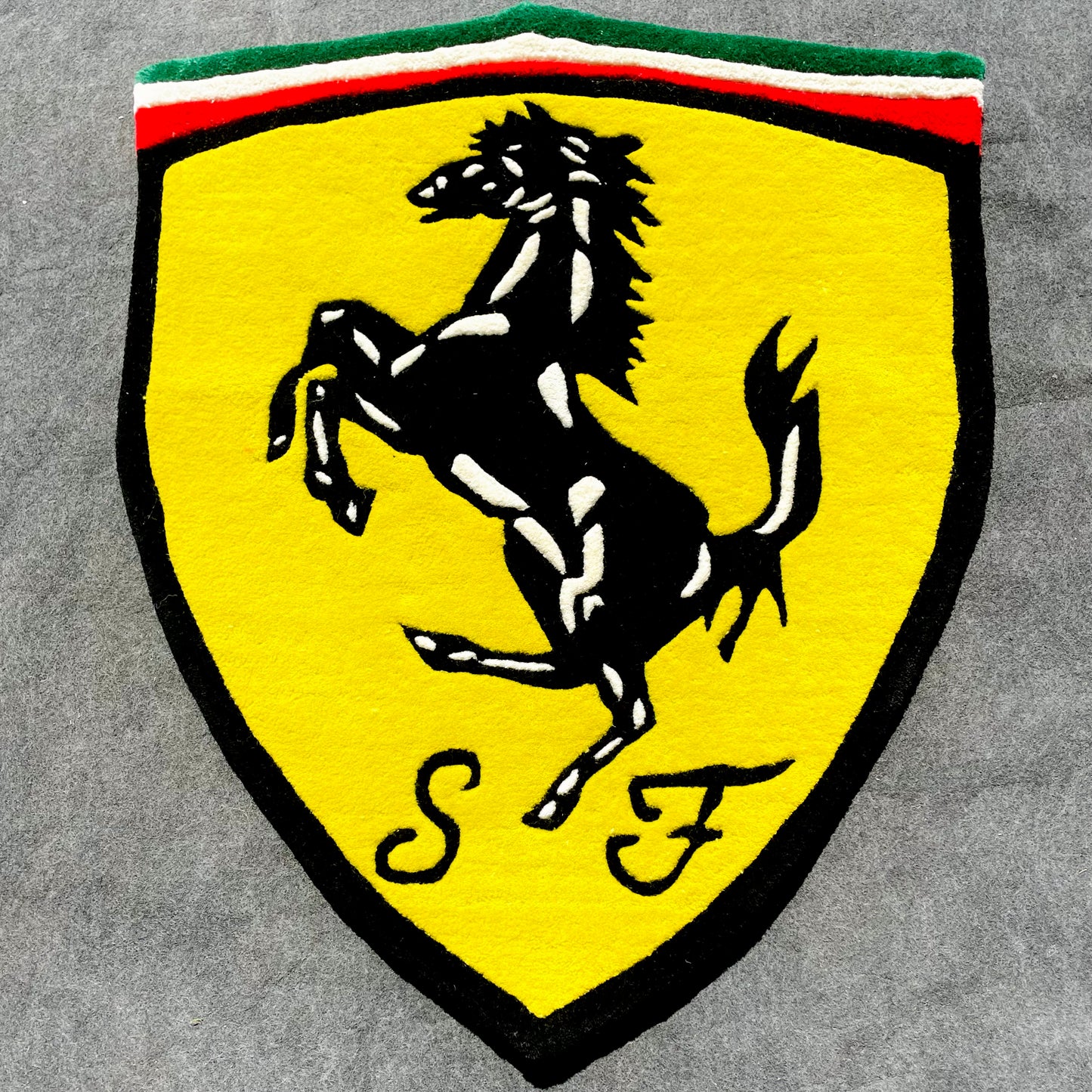 Ferrari Logo Hand-Tufted Rug
