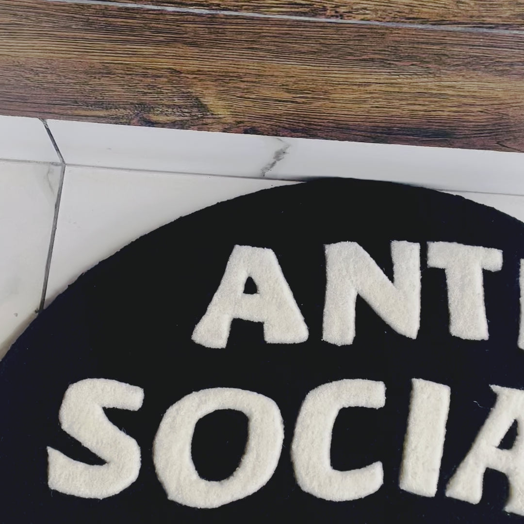 Anti-Social Social Club rug closeup video