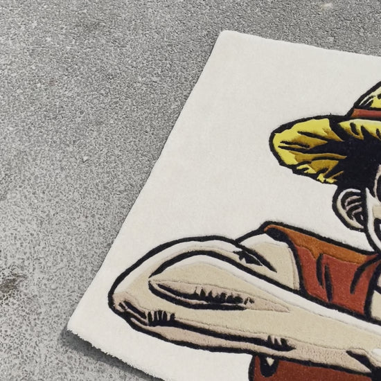 One Piece Monkey D. Luffy Hand-Tufted Rug detailed view