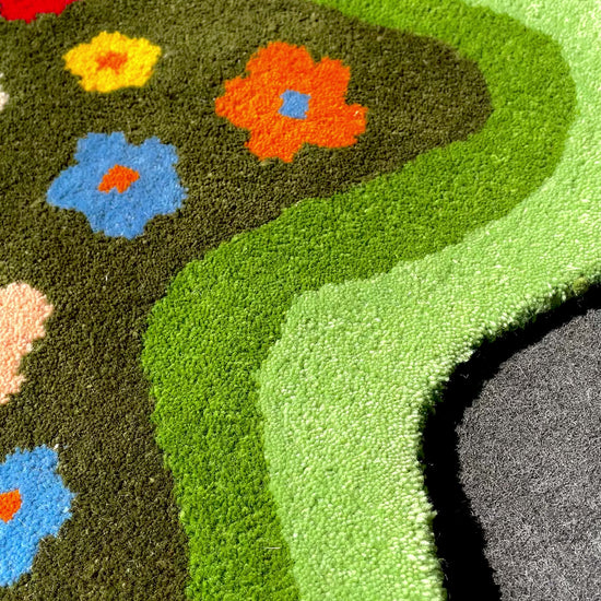 blossom bliss in garden rug details